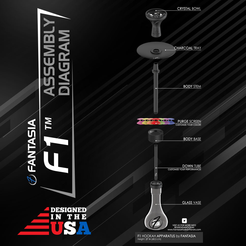 F1™ Hookah Pipe System 27in (FULL KIT)