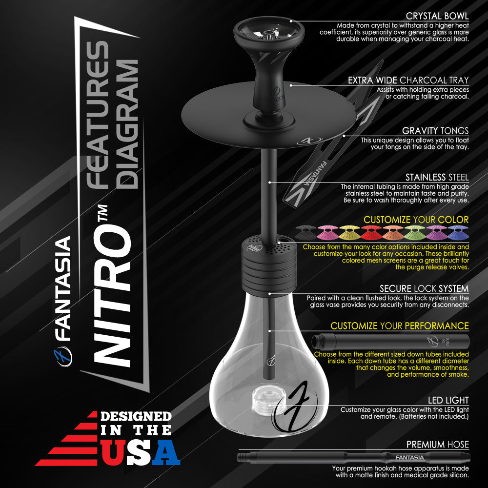 NITRO™ Hookah Pipe System 21in (FULL KIT)